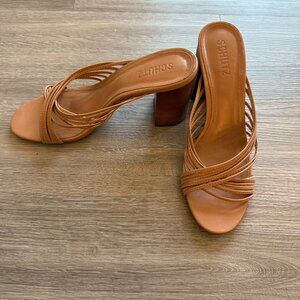 NWOB Brown Schutz Evangeline Sandal, Size 9.5